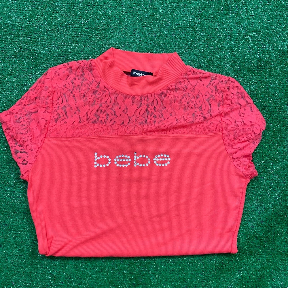 Bebe coral shirt
